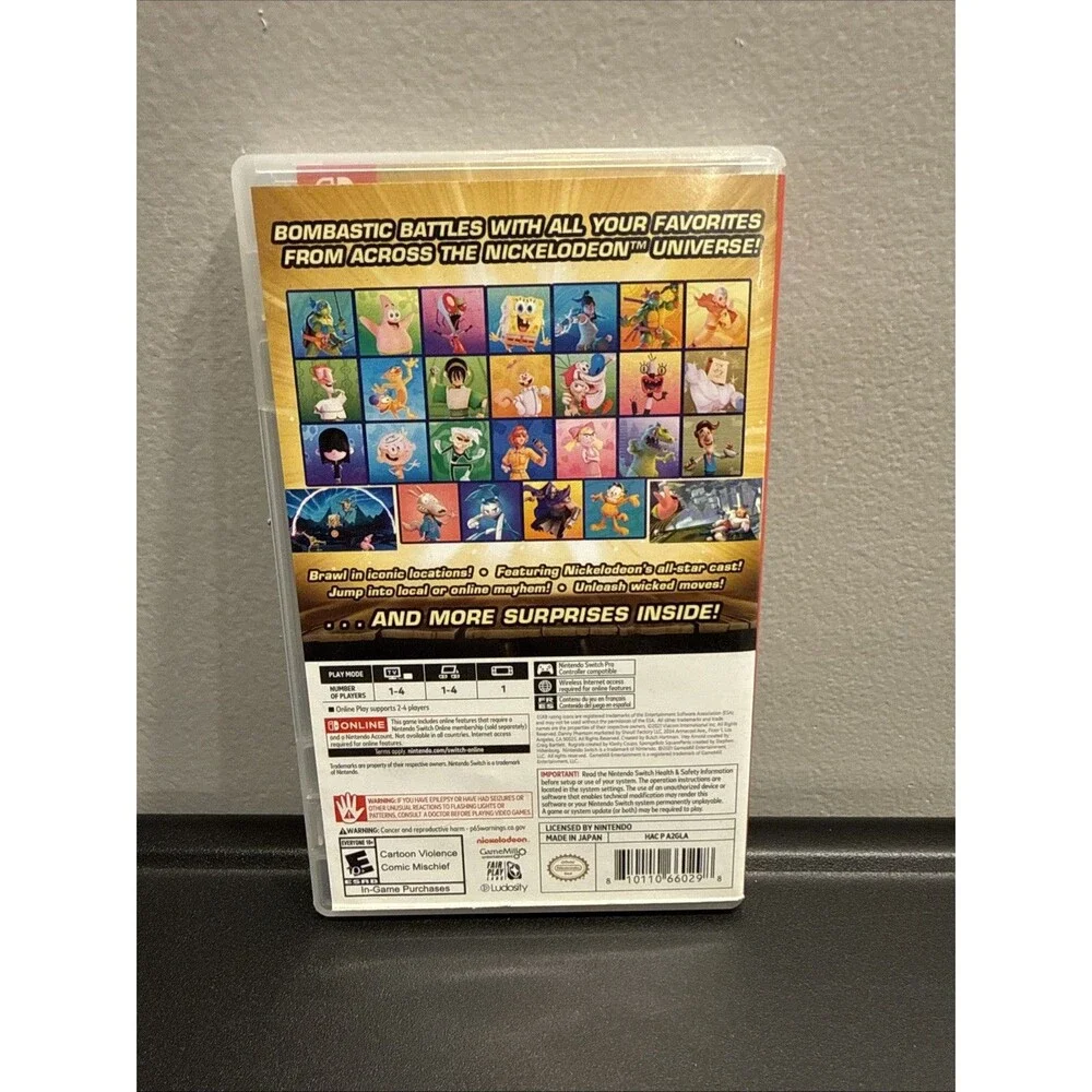 Nickelodeon All-Star Brawl Ultimate Edition Switch Case & Cartridge
